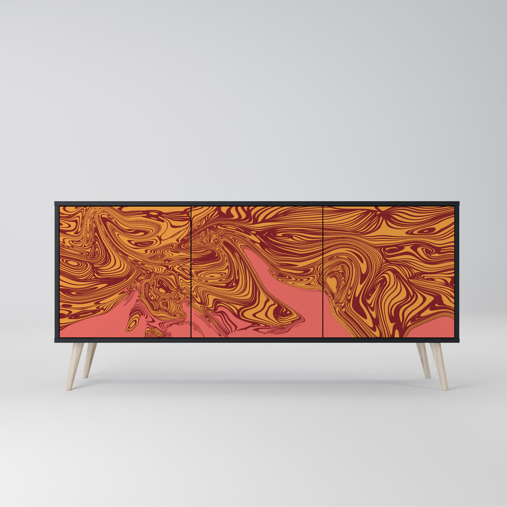 Buffet 3 portes FLOATING THOUGHTS en finition noire