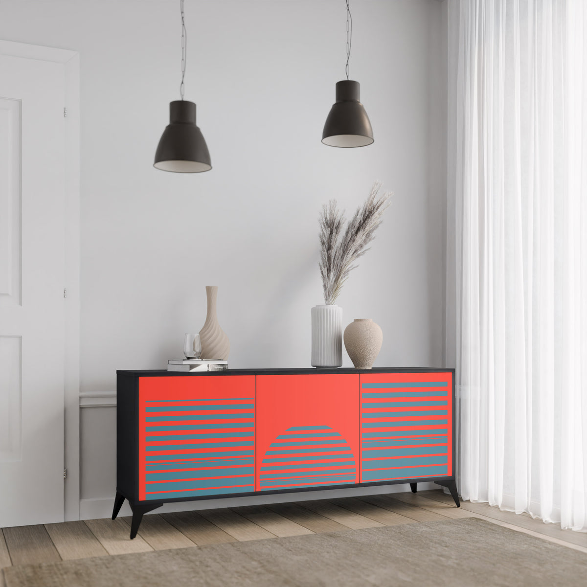 RISING GEOMETRY STARS 3-Door Sideboard