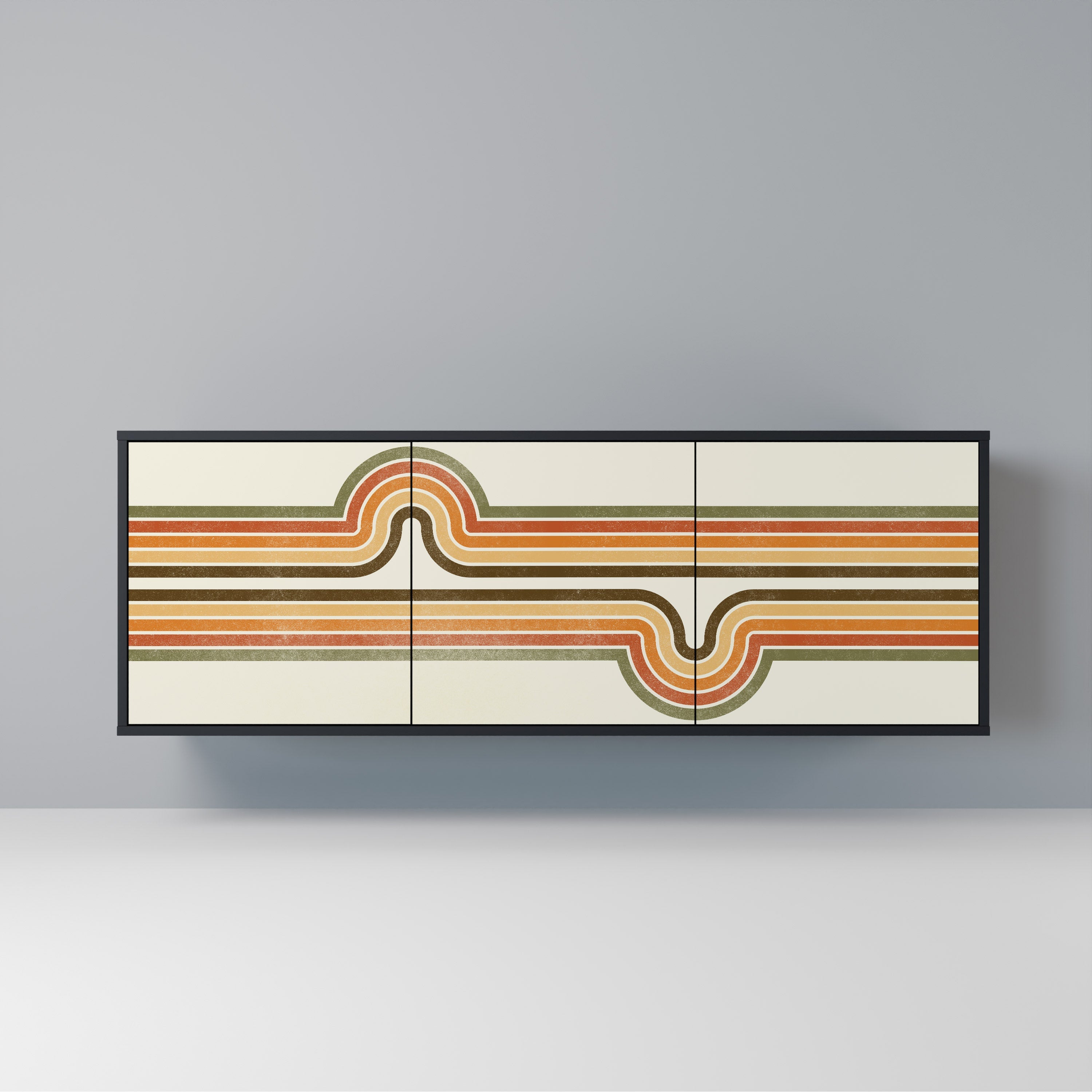 Buffet 3 portes STREAM EXCEPTIONNEL en finition noire