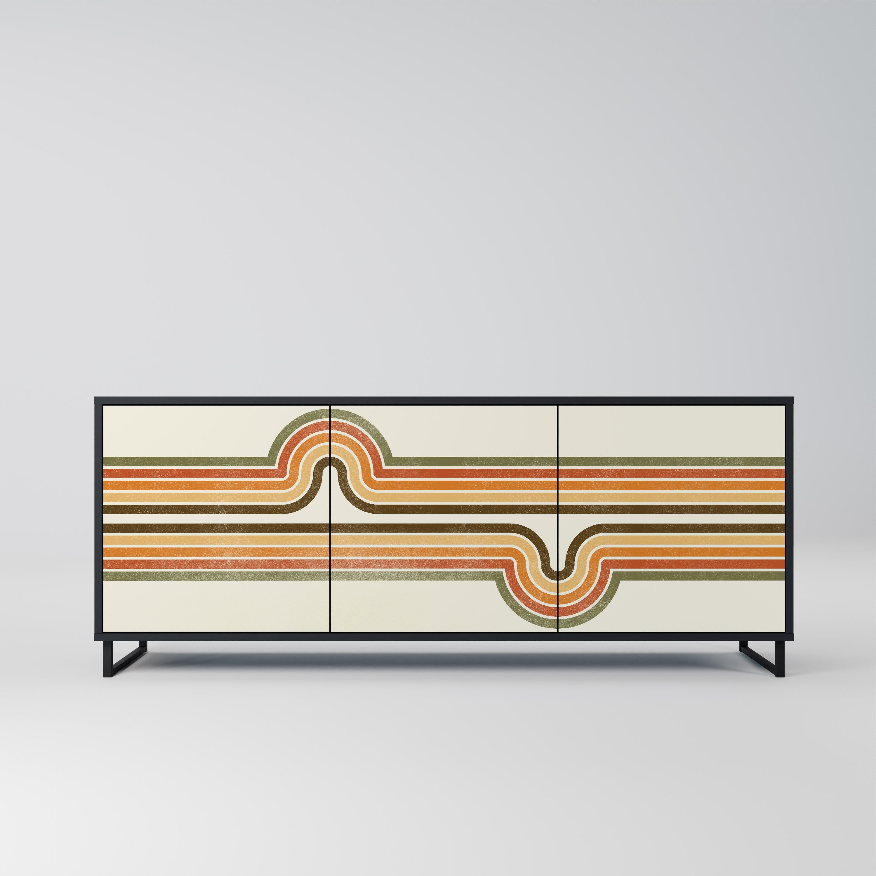 Buffet 3 portes STREAM EXCEPTIONNEL en finition noire