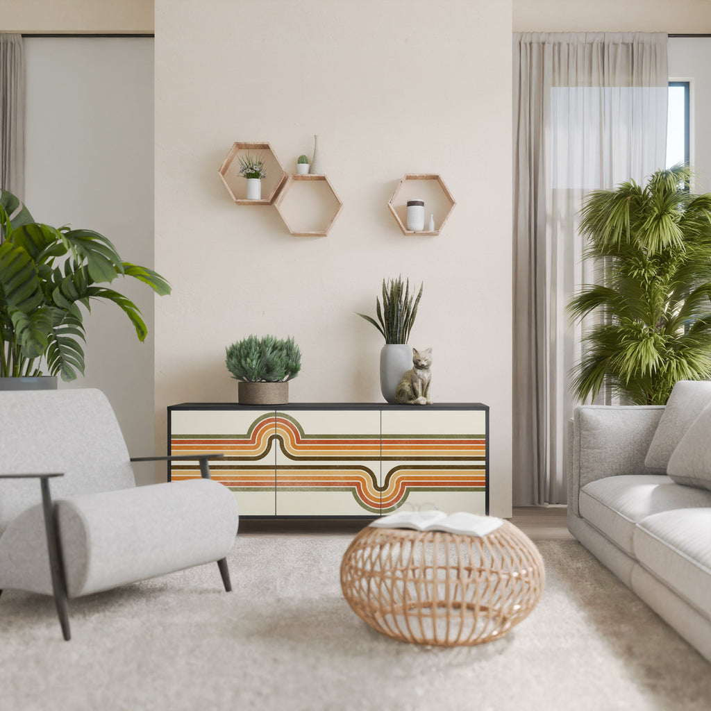 Buffet 3 portes STREAM EXCEPTIONNEL en finition noire