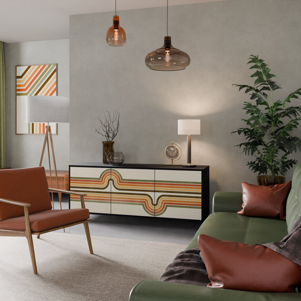 Buffet 3 portes STREAM EXCEPTIONNEL en finition noire