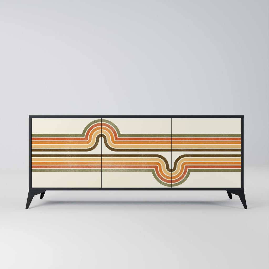 Buffet 3 portes STREAM EXCEPTIONNEL en finition noire