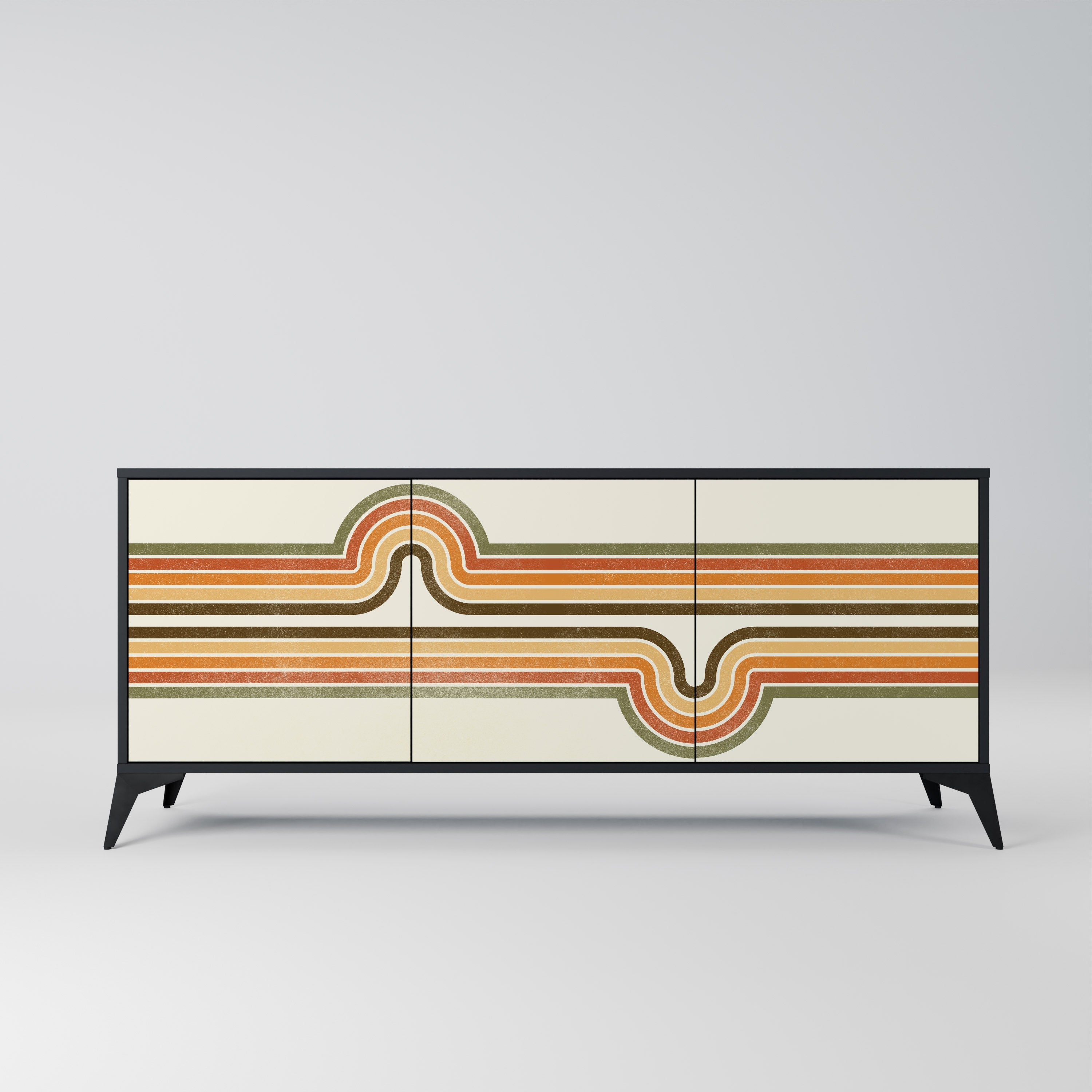 Buffet 3 portes STREAM EXCEPTIONNEL en finition noire