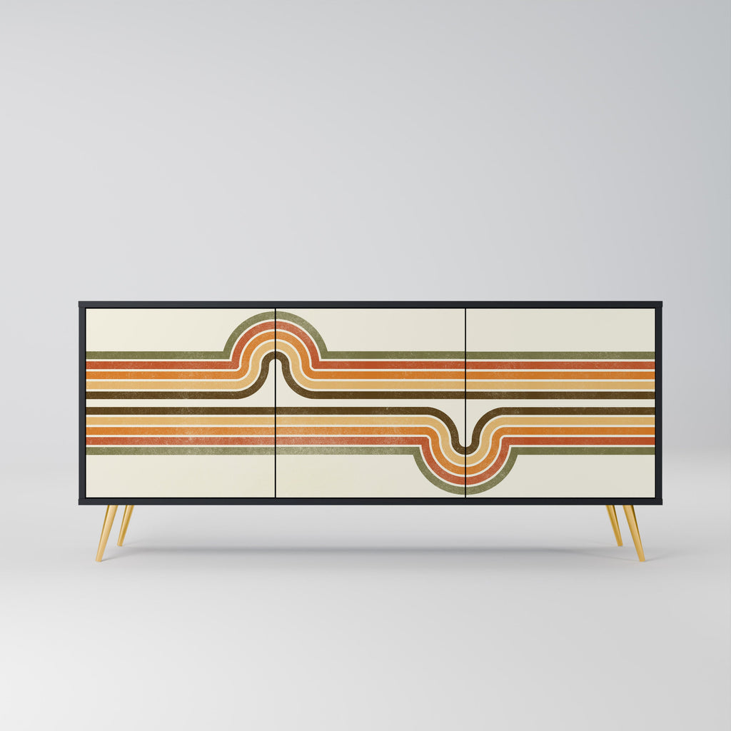 Buffet 3 portes STREAM EXCEPTIONNEL en finition noire