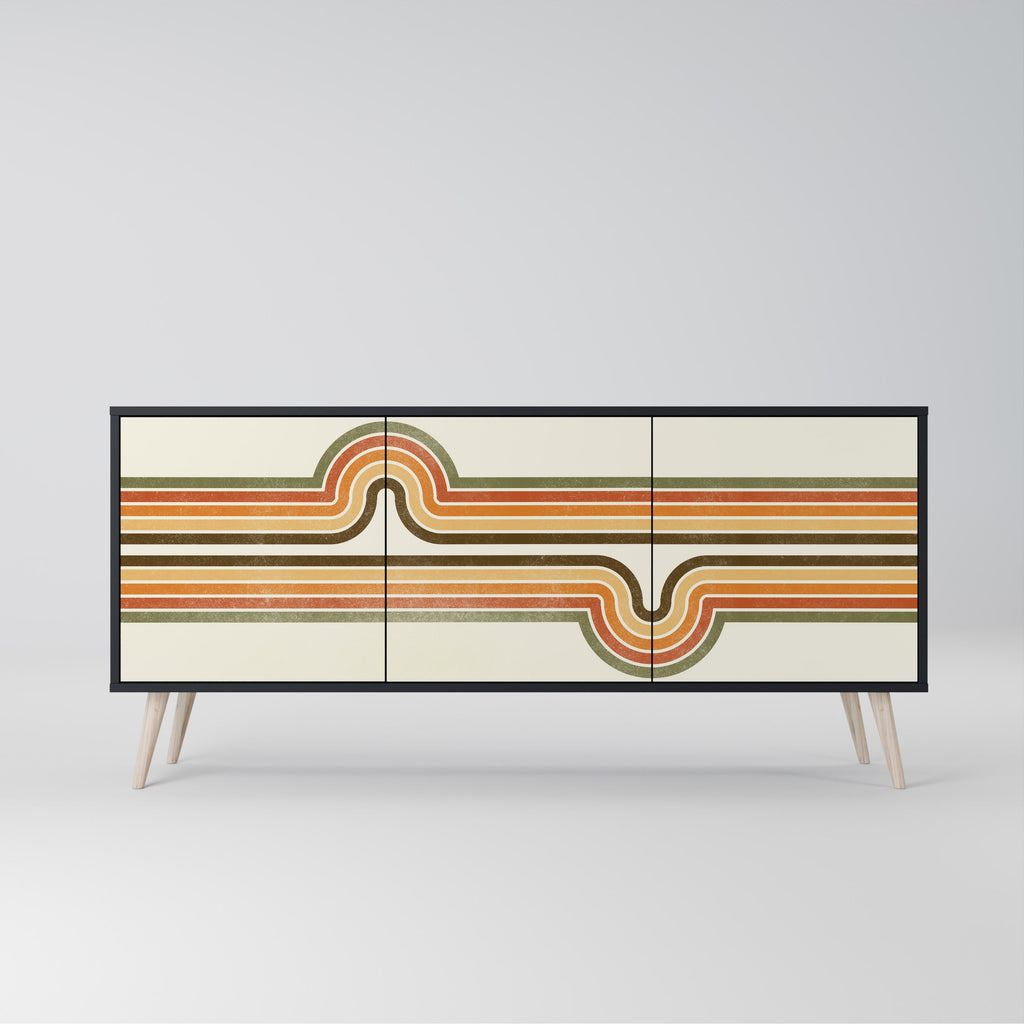 Buffet 3 portes STREAM EXCEPTIONNEL en finition noire