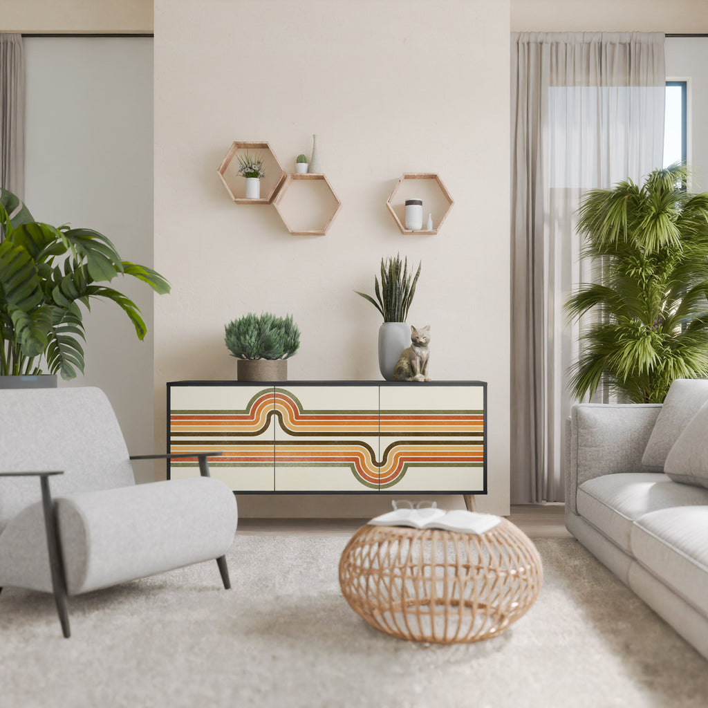 Buffet 3 portes STREAM EXCEPTIONNEL en finition noire