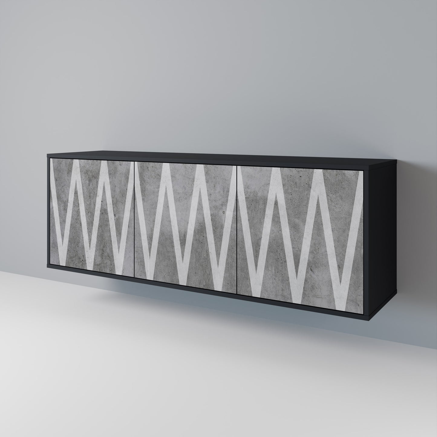 SOLID ZIG ZAG 3-Door Sideboard