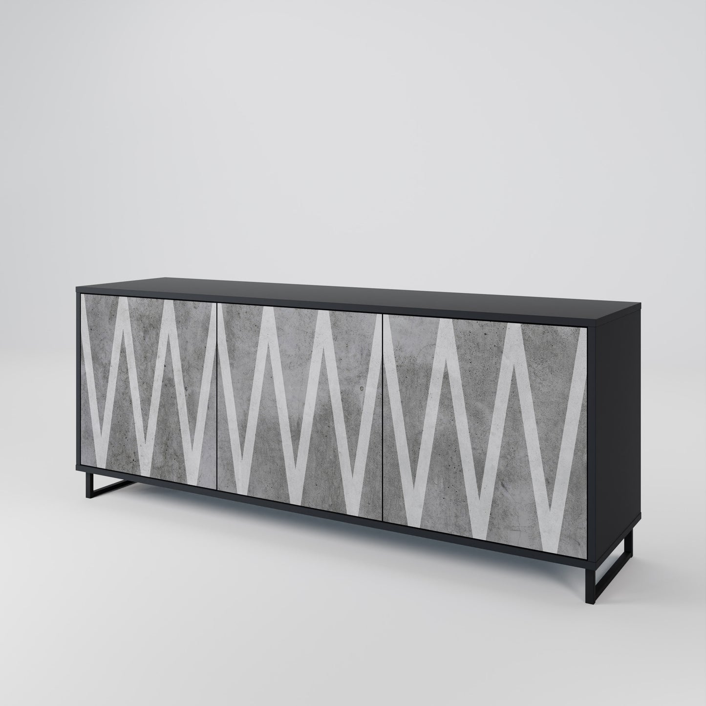 SOLID ZIG ZAG 3-Door Sideboard