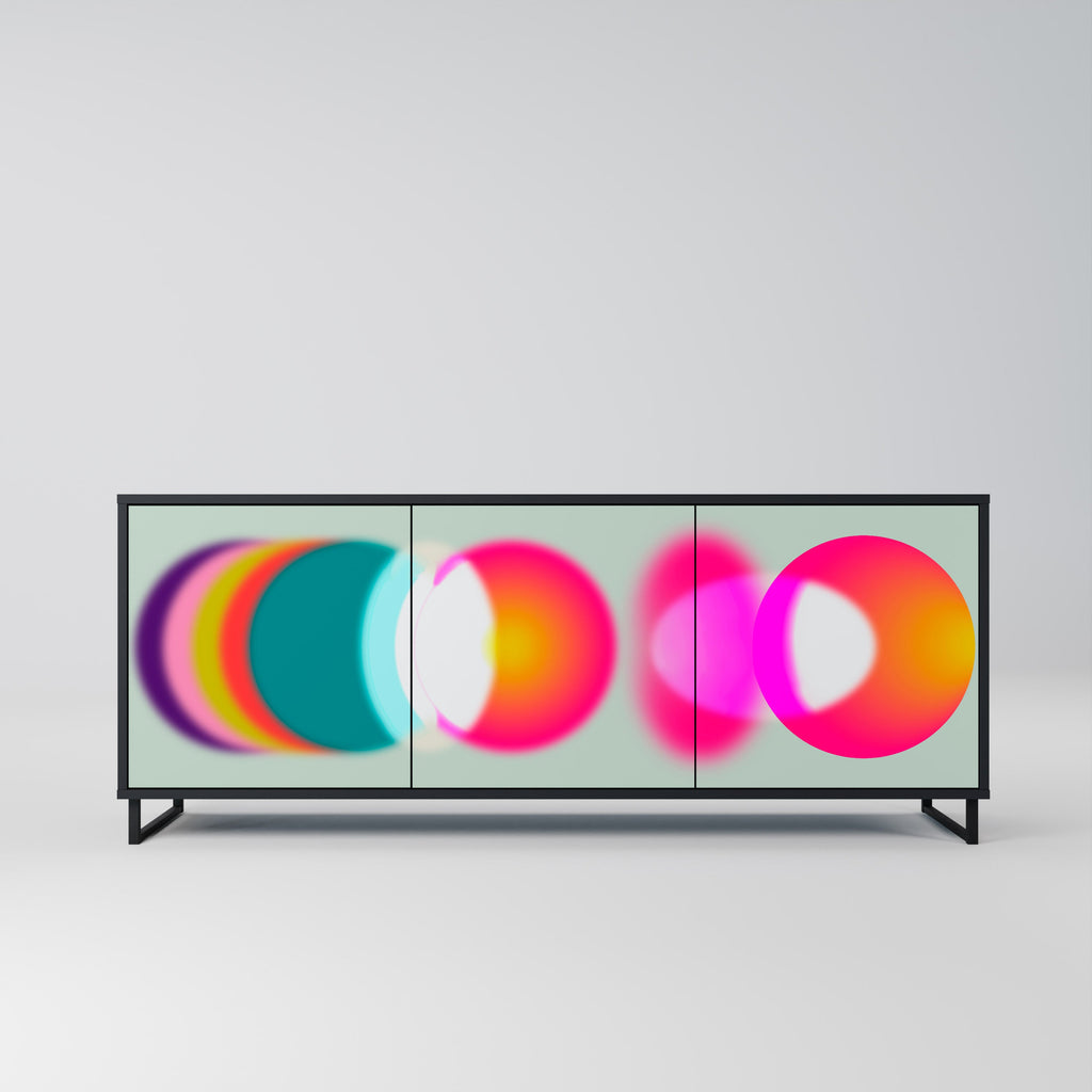 Buffet 3 portes SYMPHONY OF COLORS en finition noire