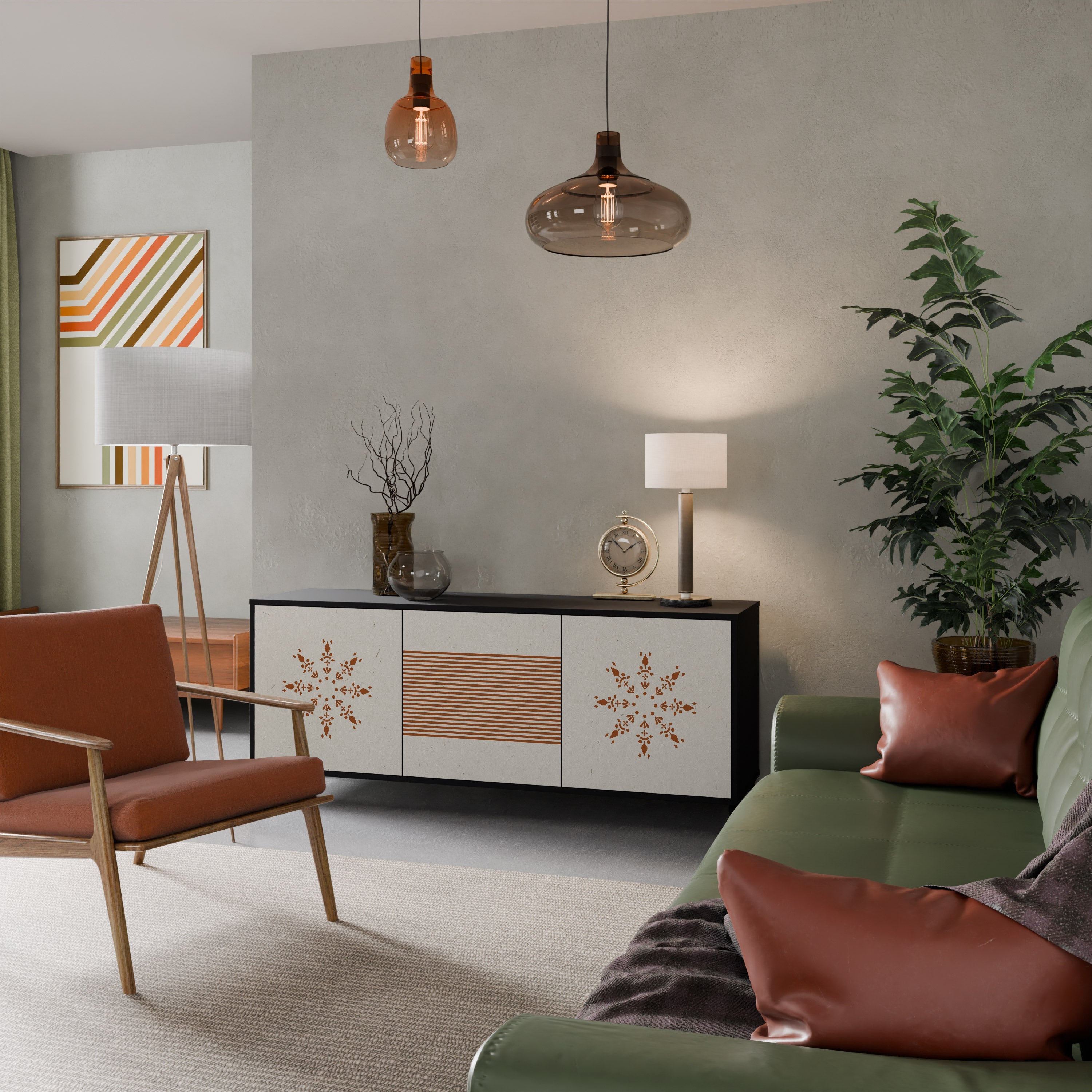 Buffet 3 portes DAILY HARMONY finition noire