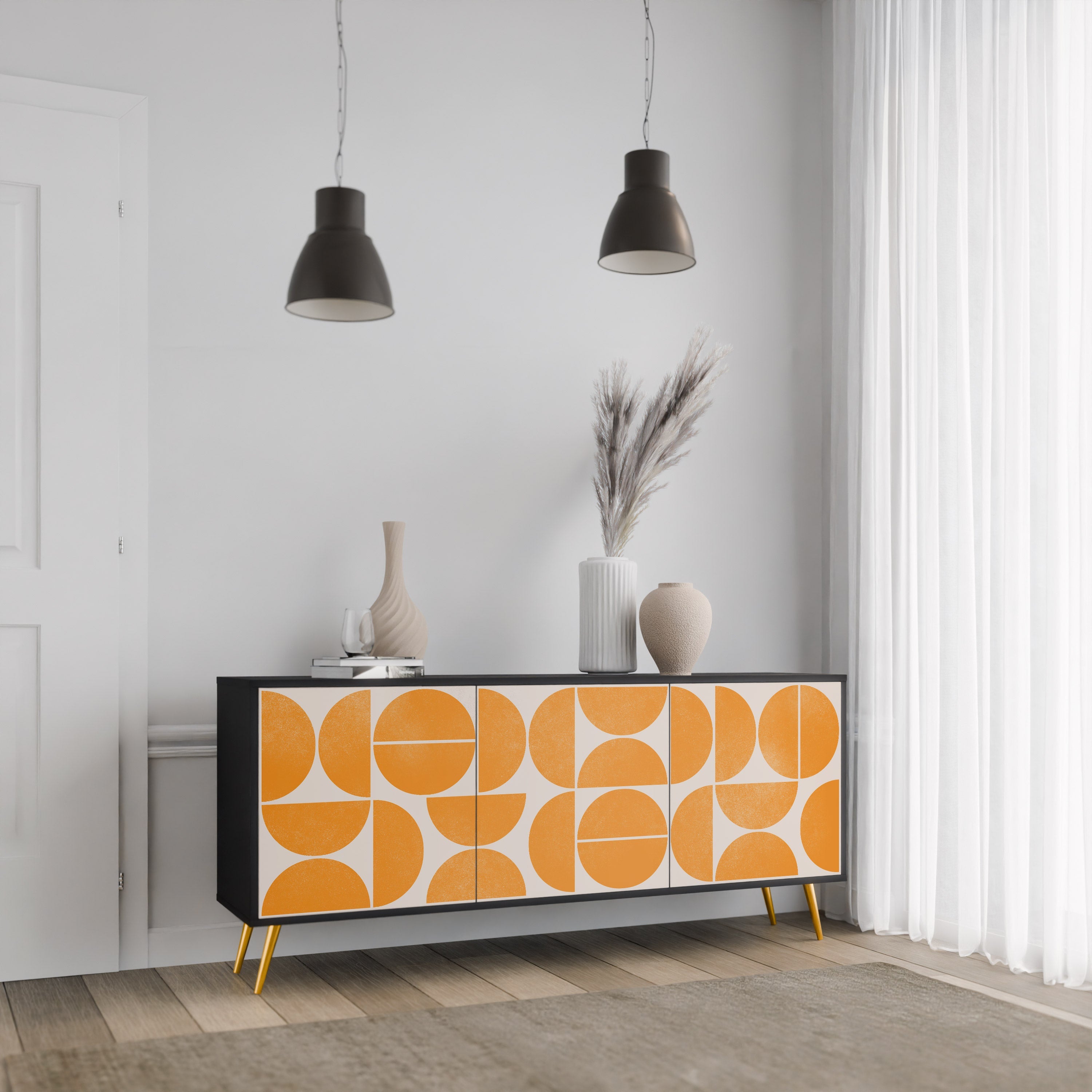 Buffet 3 portes RECURRING DREAMS en finition noire