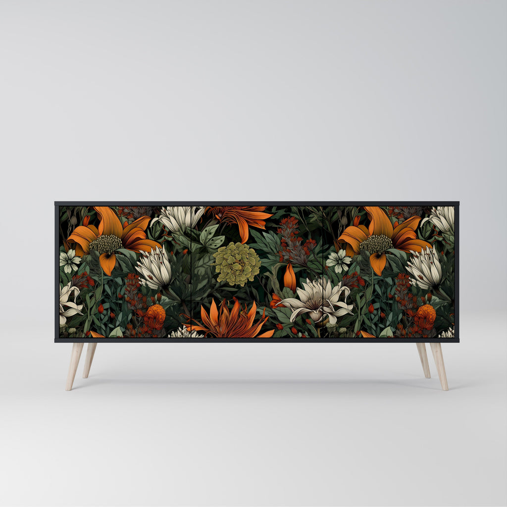 Buffet 3 portes MIDNIGHT SPROUT en finition noire