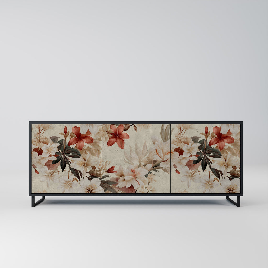 Buffet 3 portes PETAL HARMONY finition noire