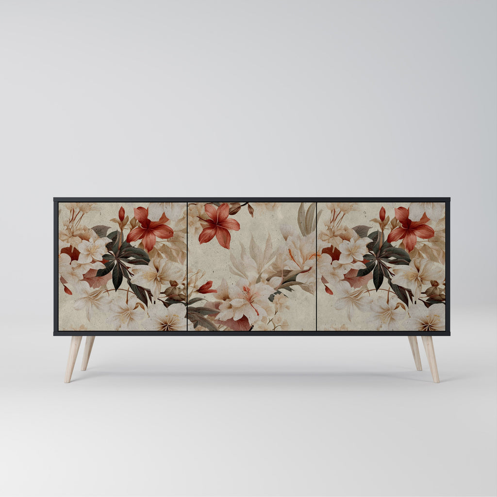 Buffet 3 portes PETAL HARMONY finition noire