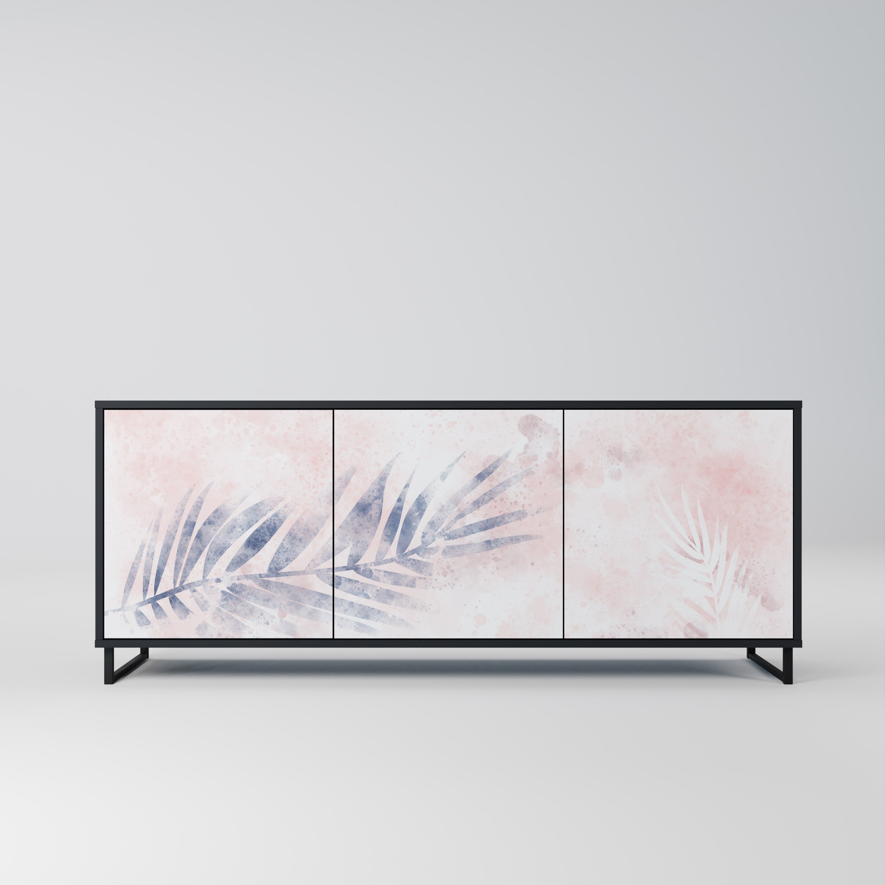 Buffet 3 portes TIMELESS FLOAT en finition noire