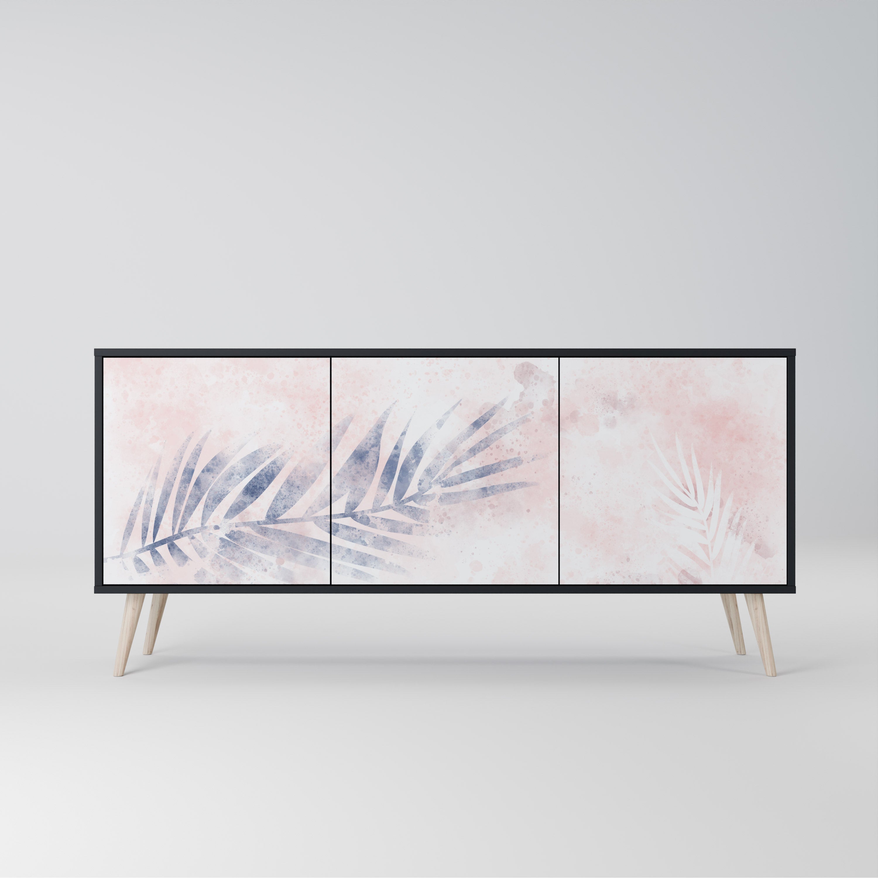 Buffet 3 portes TIMELESS FLOAT en finition noire