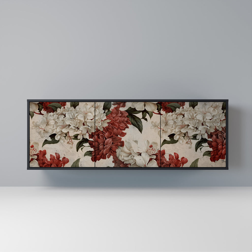 EPHEMERAL DAYS 3-Door Sideboard in Black Finish