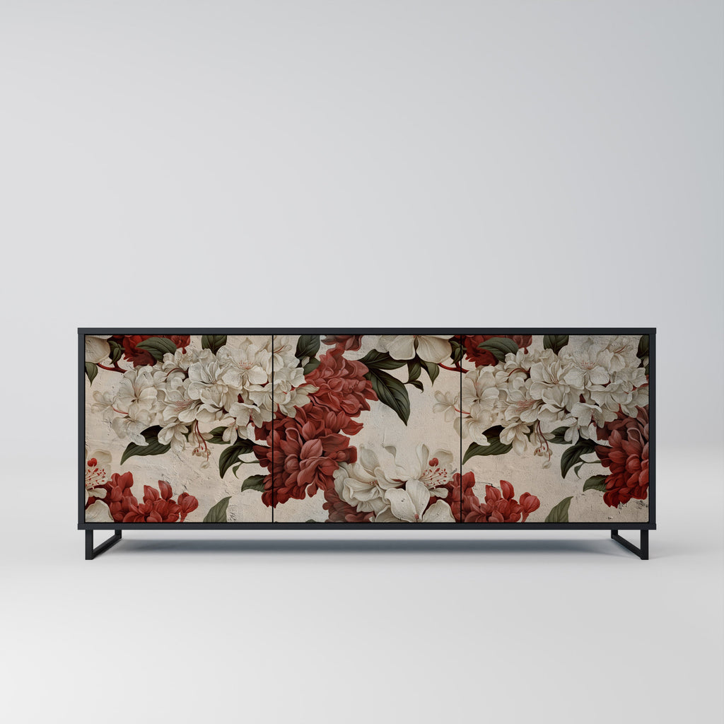 EPHEMERAL DAYS 3-Door Sideboard in Black Finish