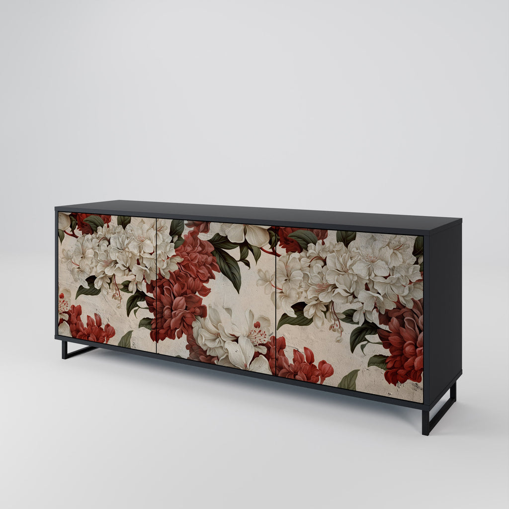 EPHEMERAL DAYS 3-Door Sideboard in Black Finish