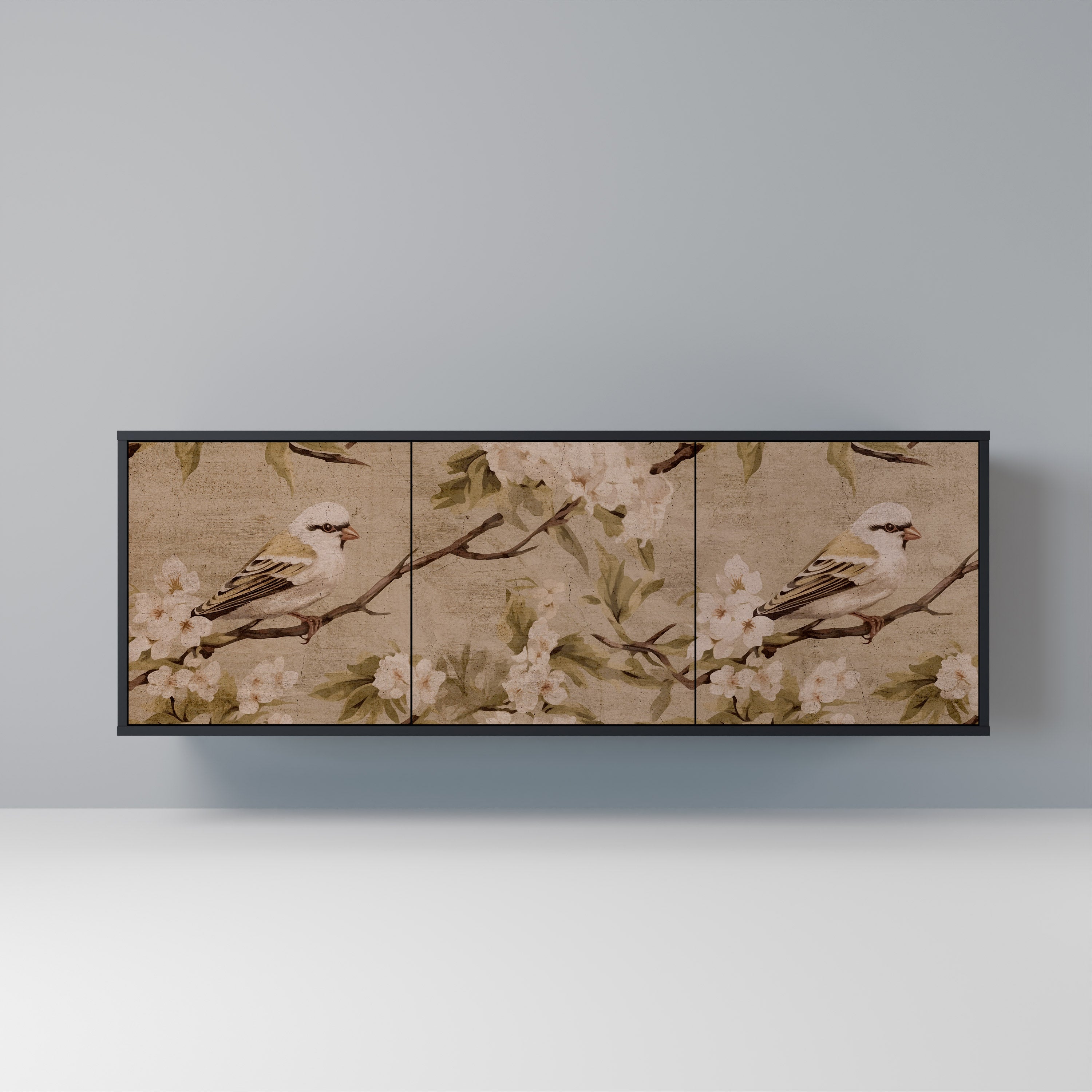 Buffet 3 portes PETAL DISTINGUISH finition noire