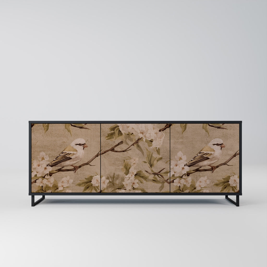 Buffet 3 portes PETAL DISTINGUISH finition noire