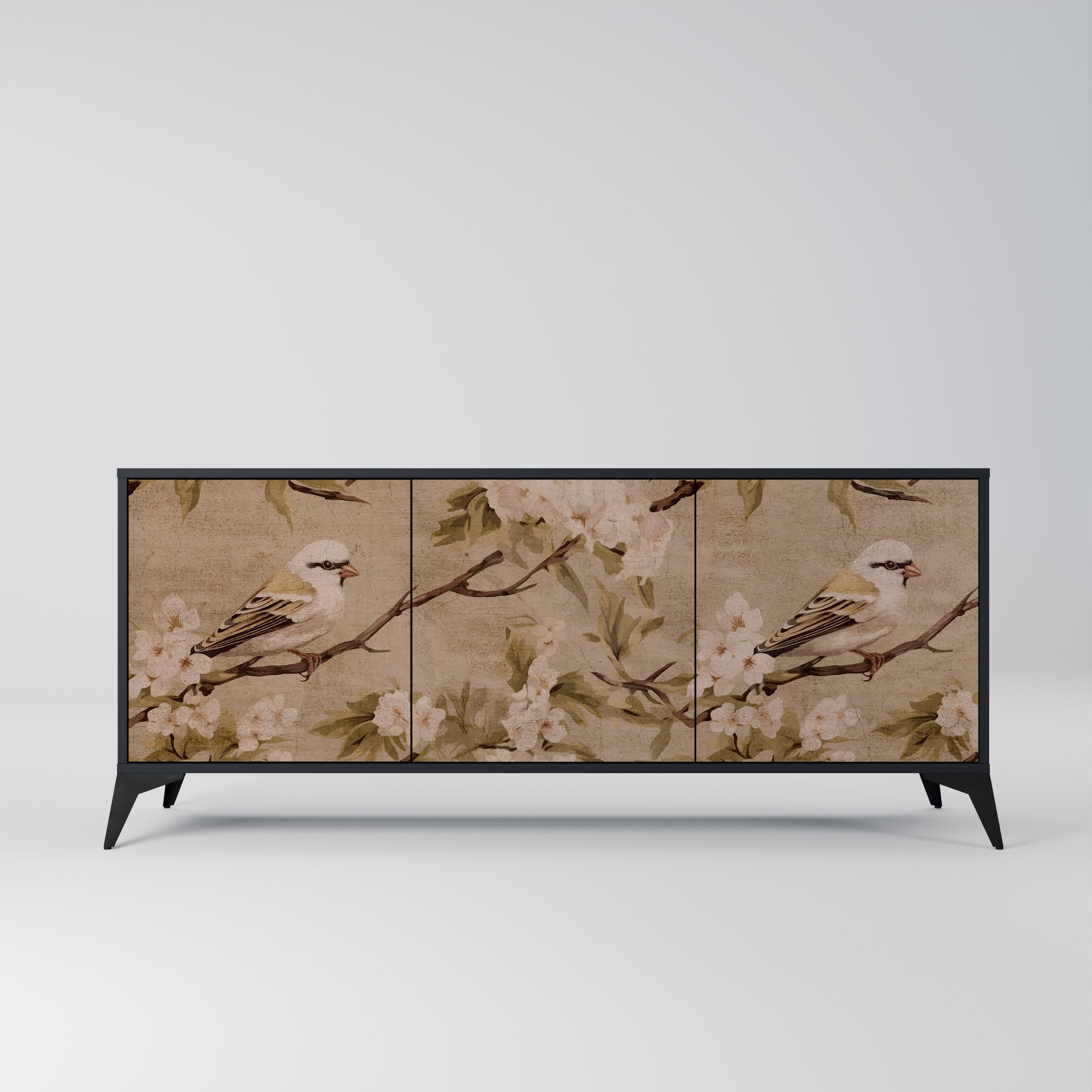 Buffet 3 portes PETAL DISTINGUISH finition noire