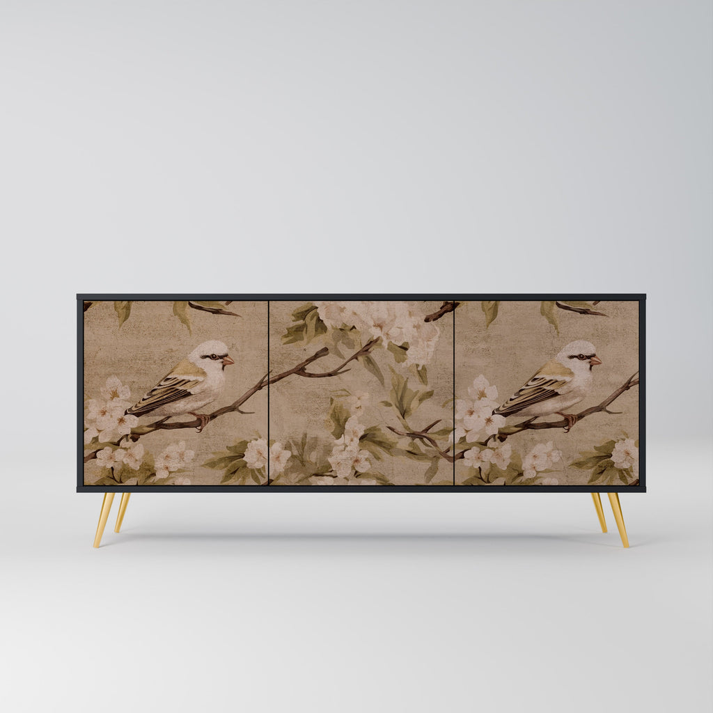 Buffet 3 portes PETAL DISTINGUISH finition noire