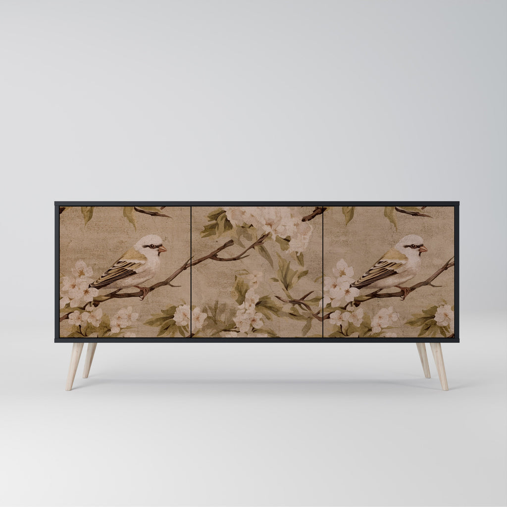 Buffet 3 portes PETAL DISTINGUISH finition noire