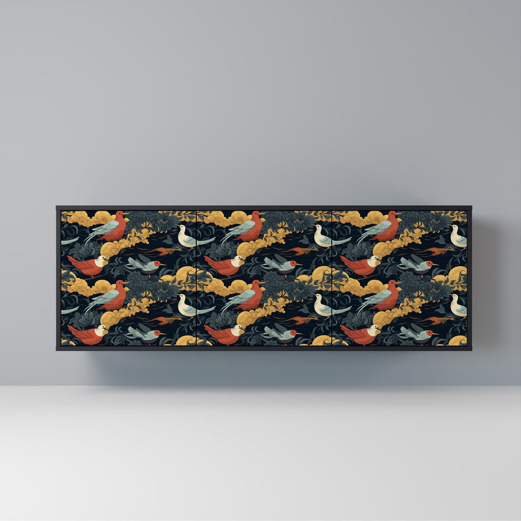 Buffet 3 portes FOWLY DAZE en finition noire