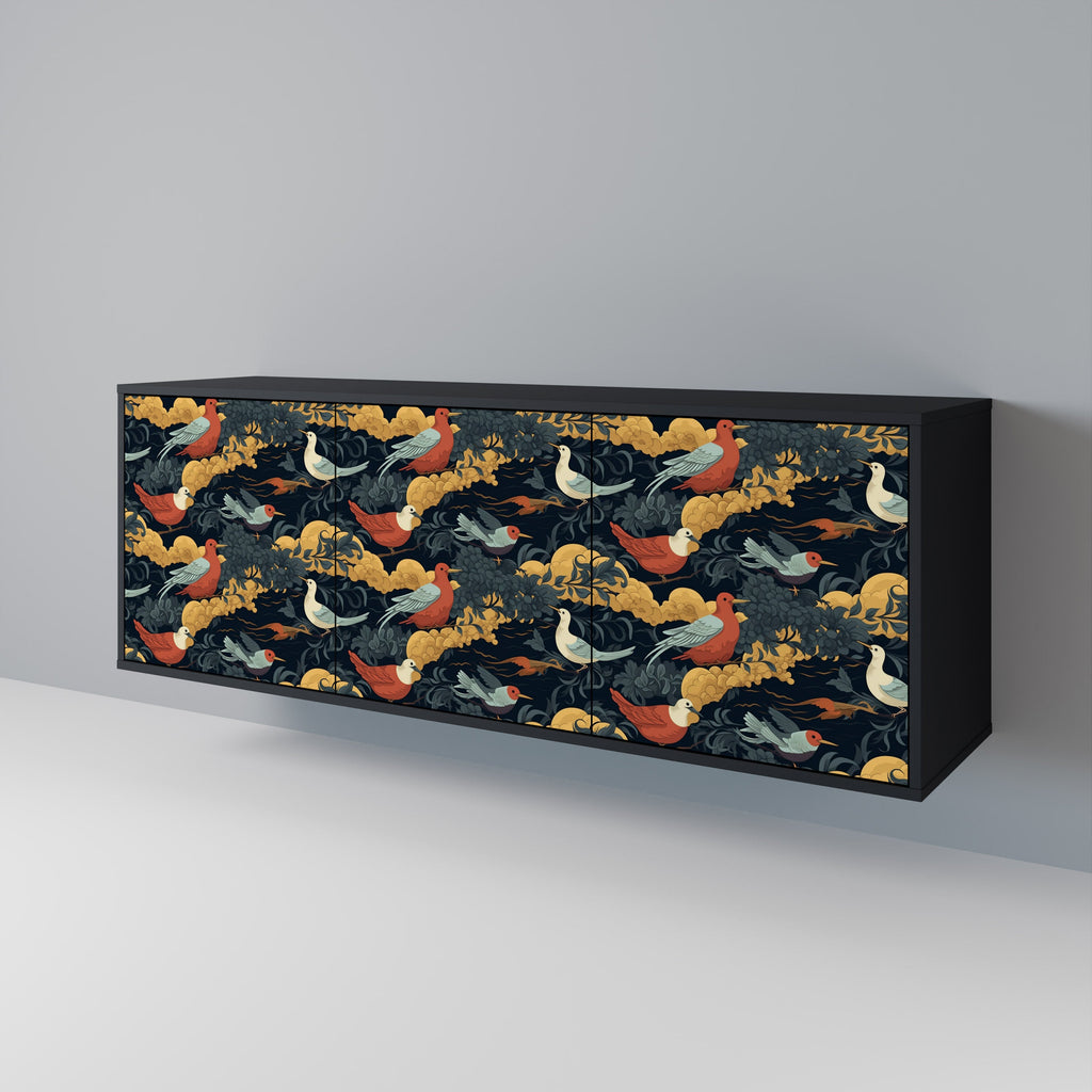 Buffet 3 portes FOWLY DAZE en finition noire