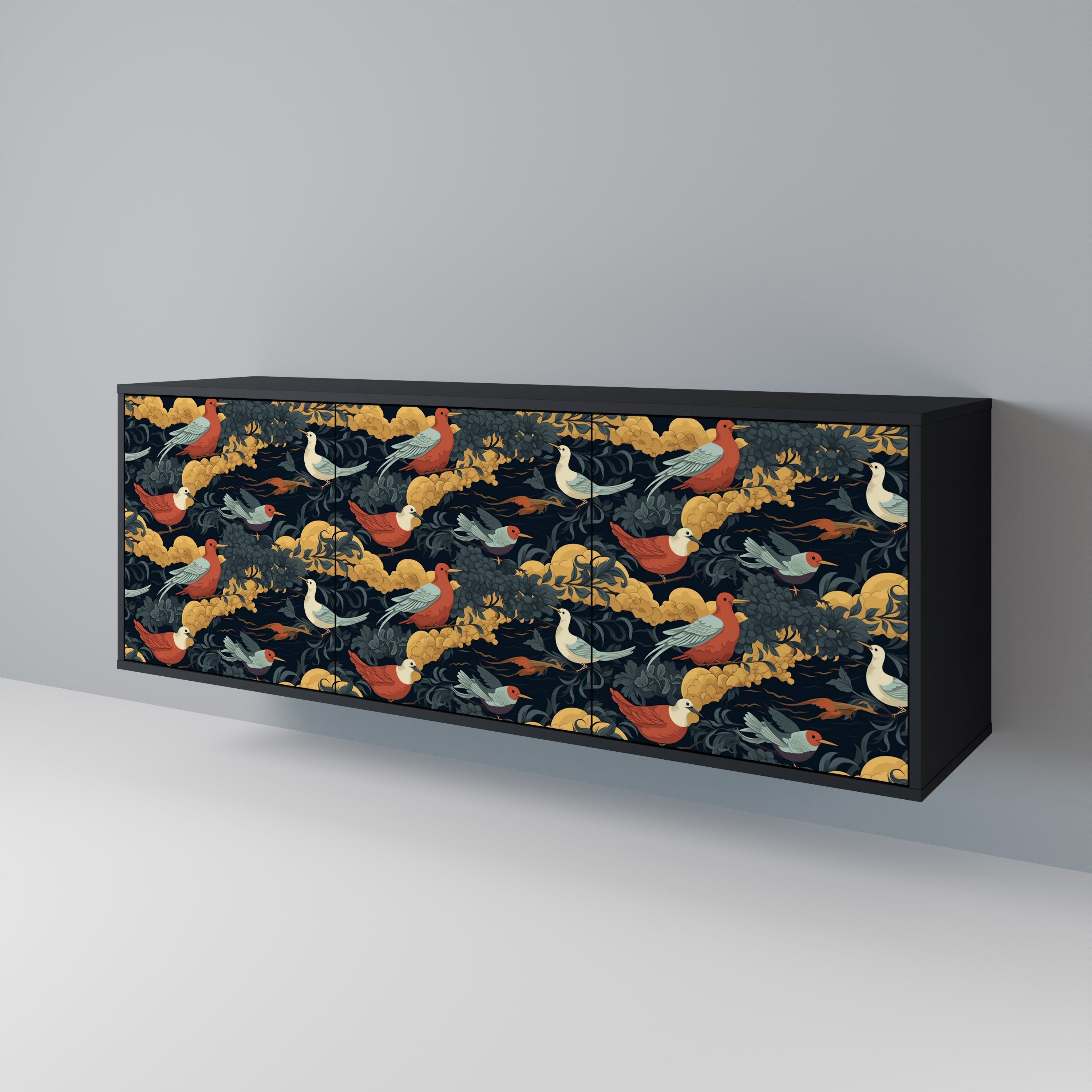 Buffet 3 portes FOWLY DAZE en finition noire