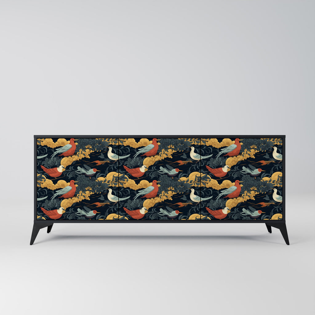 Buffet 3 portes FOWLY DAZE en finition noire