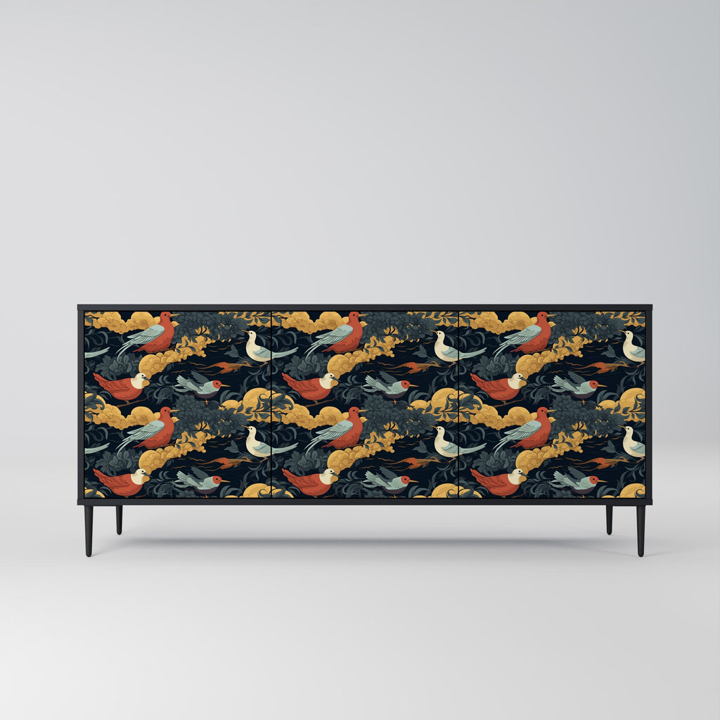 Buffet 3 portes FOWLY DAZE en finition noire