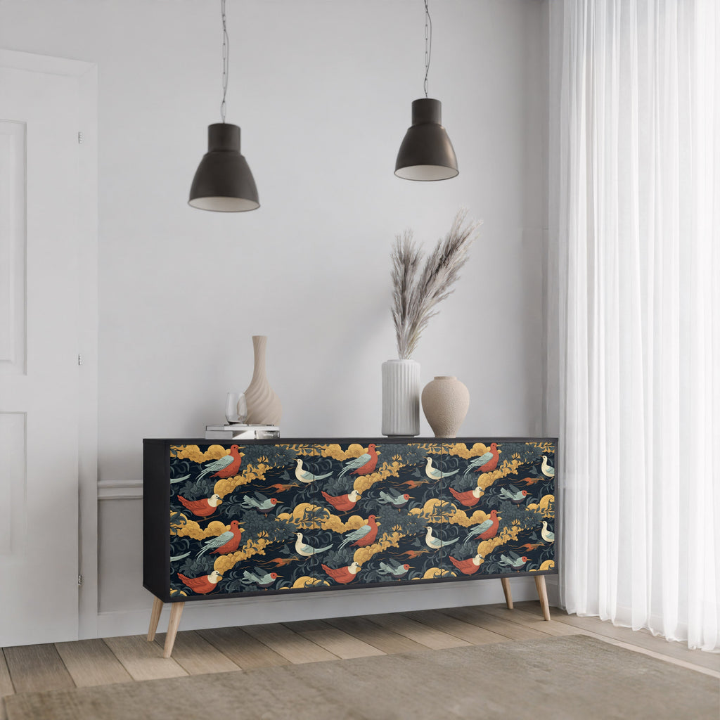 Buffet 3 portes FOWLY DAZE en finition noire