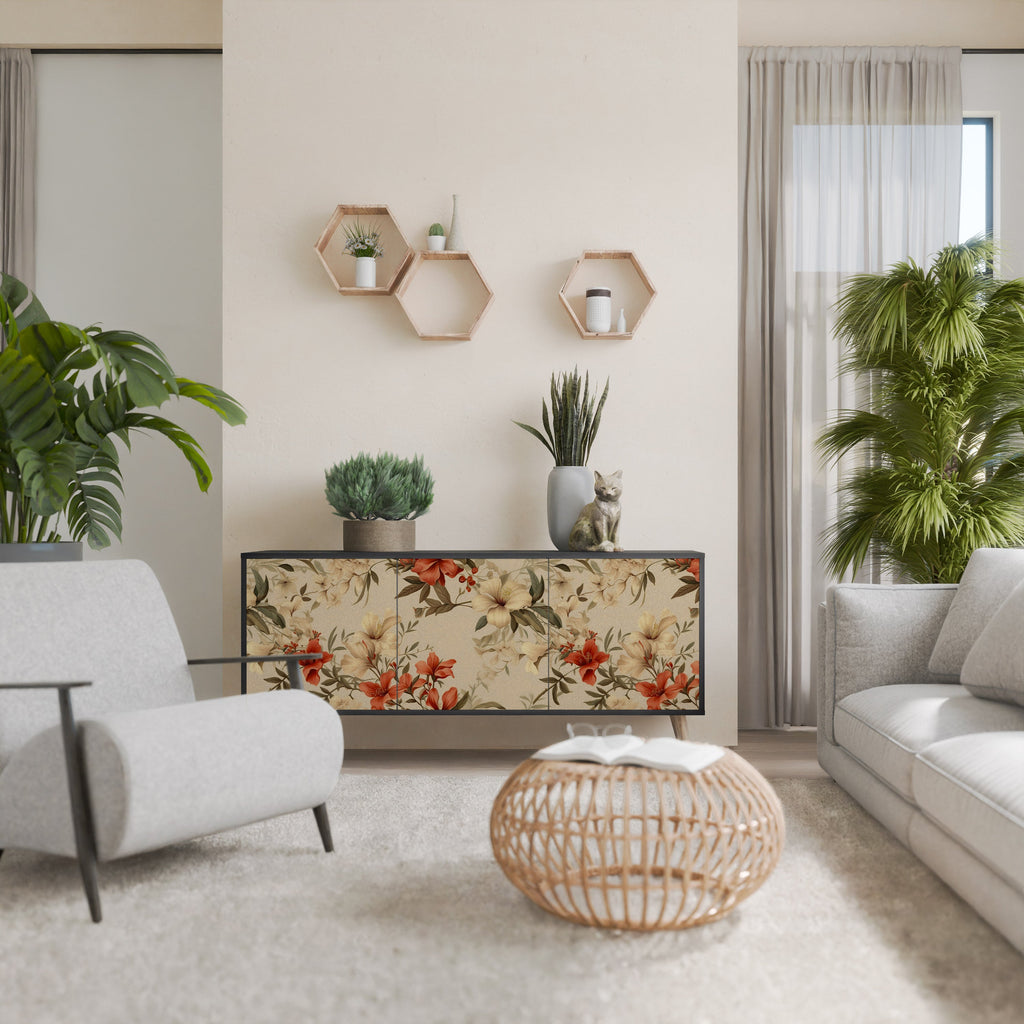 Buffet 3 portes BLOOMING HARMONY finition noire