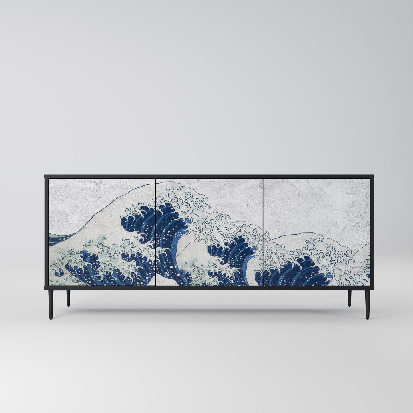 THE GREAT WAVE AT KANAGAWA 3-Door Sideboard
