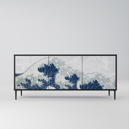 THE GREAT WAVE AT KANAGAWA 3-Door Sideboard