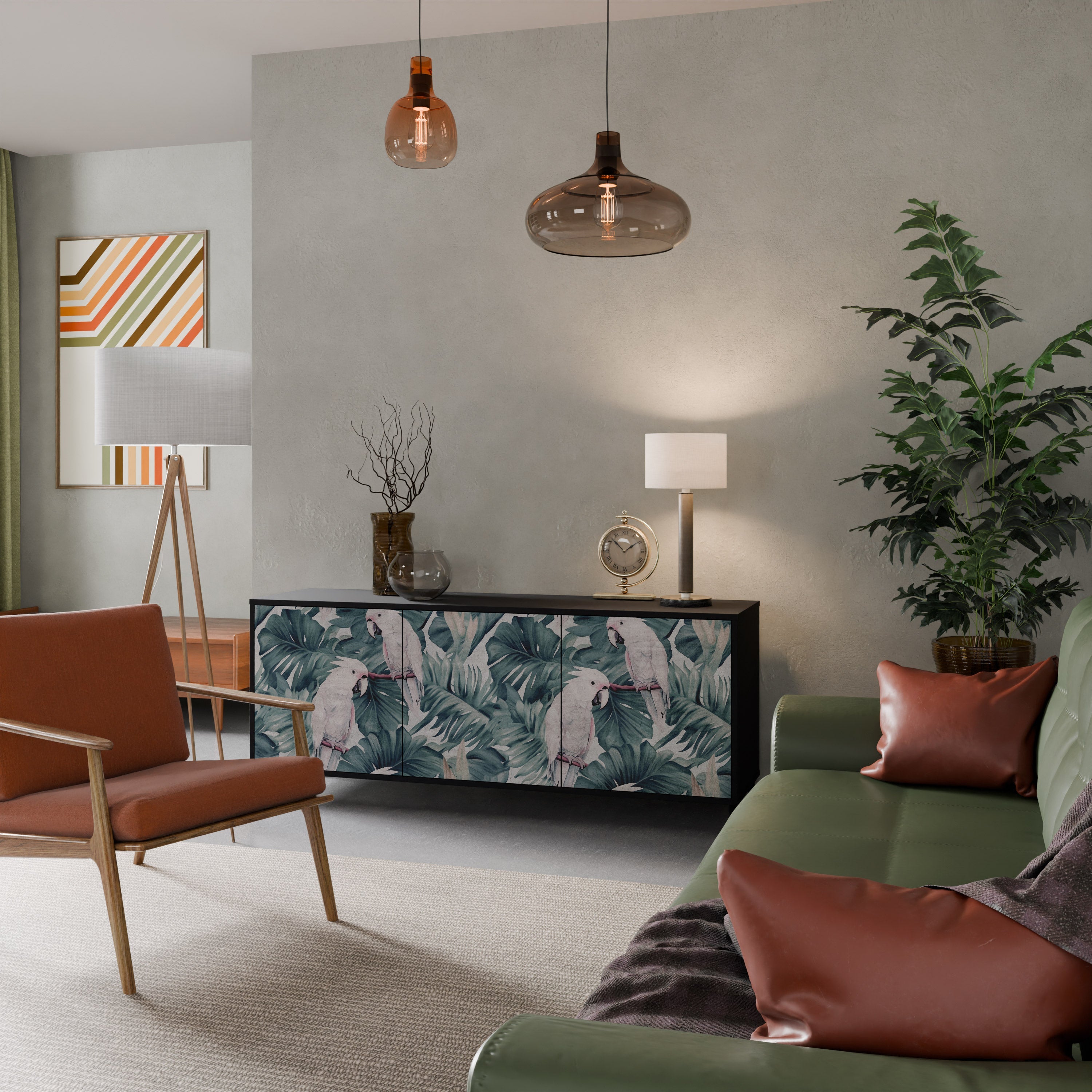 Buffet 3 portes POPINJAY LOOK finition noire