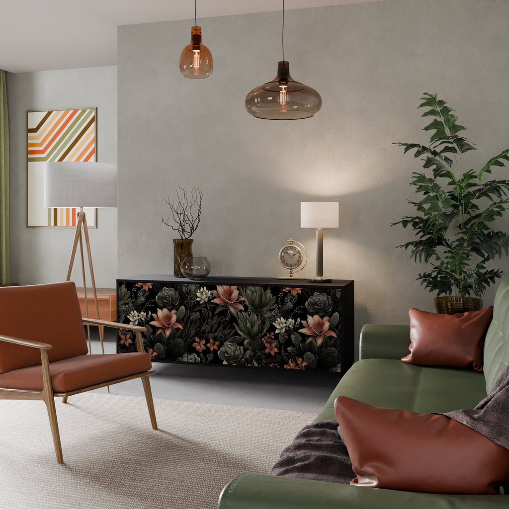 Buffet 3 portes SECRET VERDURE finition noire