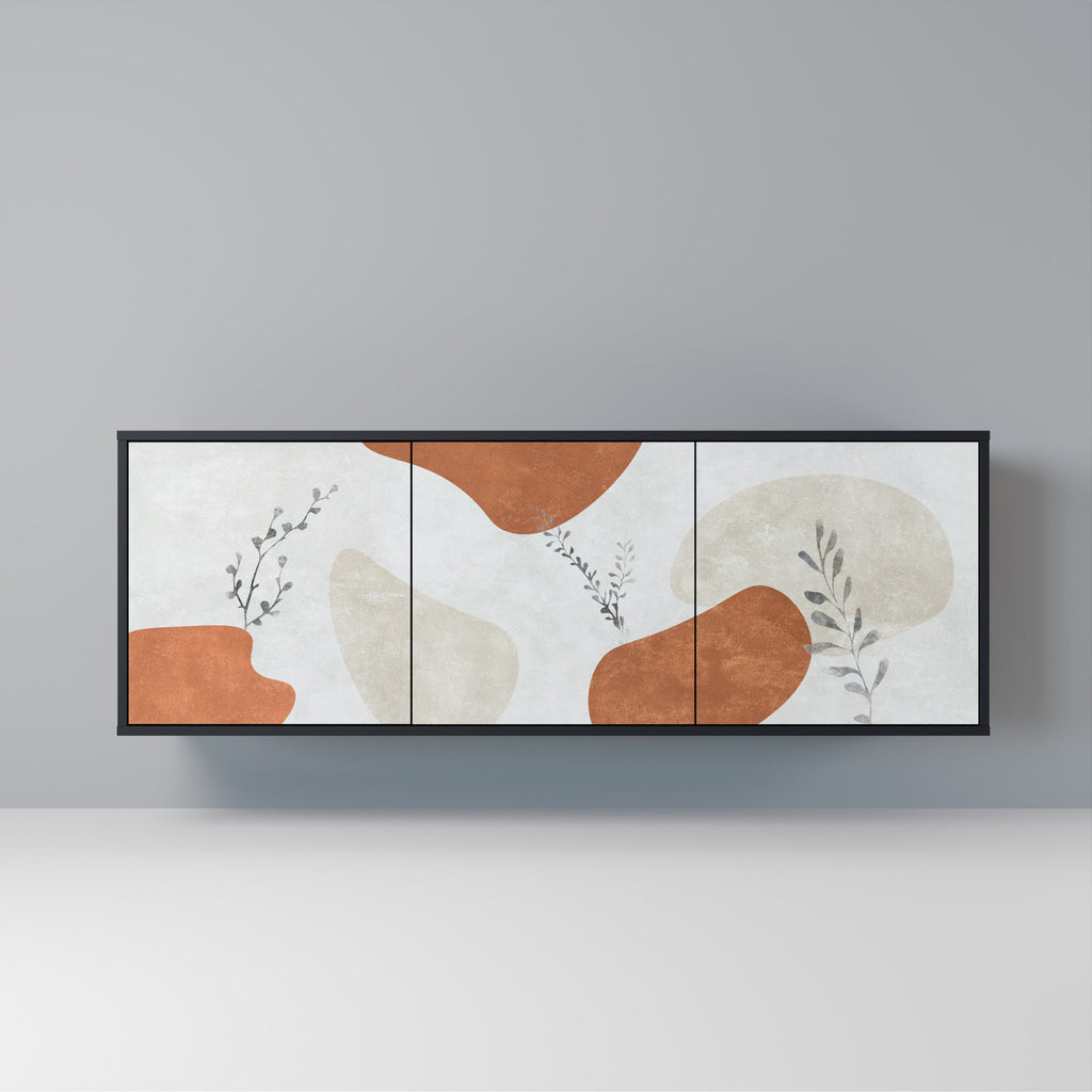 Buffet 3 portes TRANQUIL TWIG finition noire