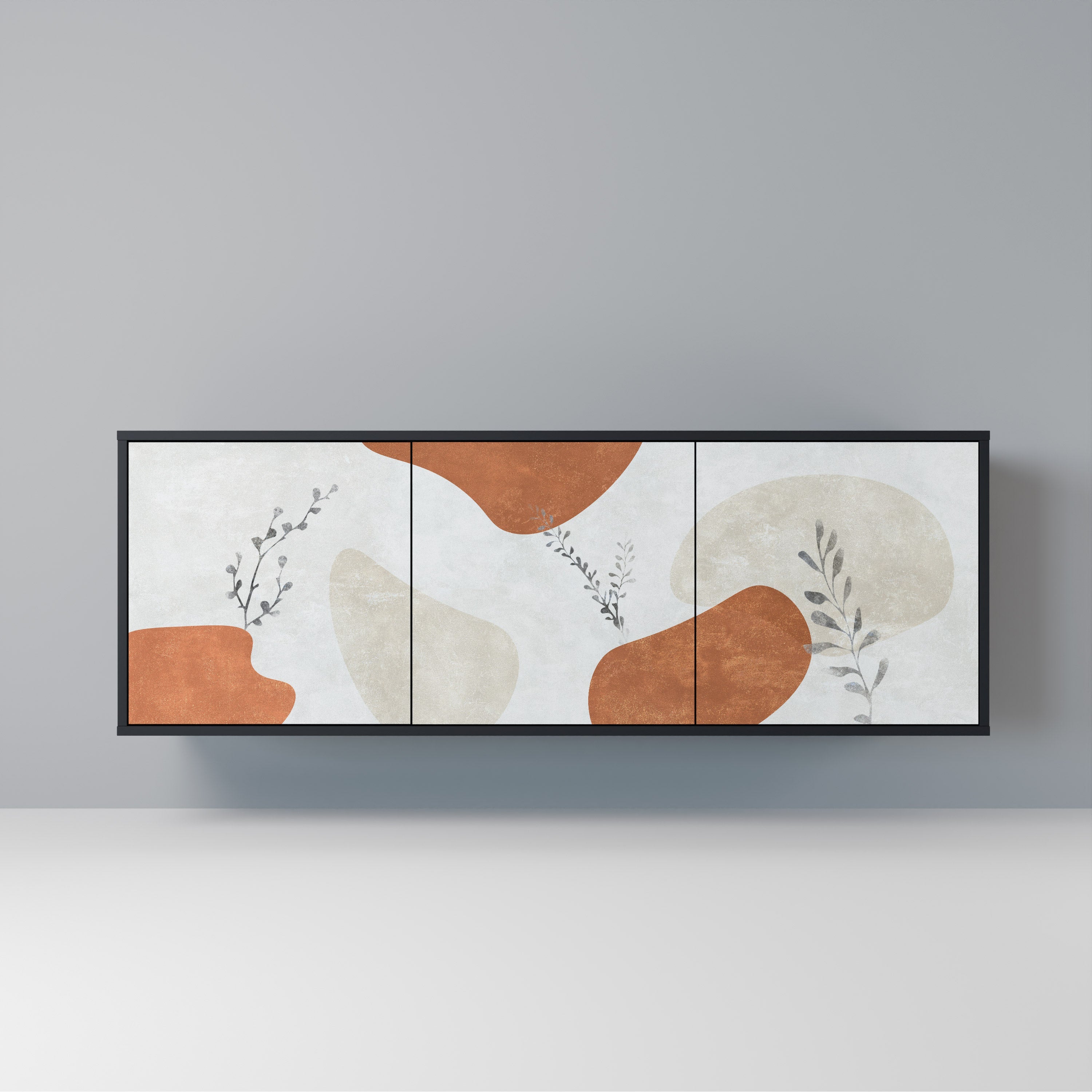 Buffet 3 portes TRANQUIL TWIG finition noire