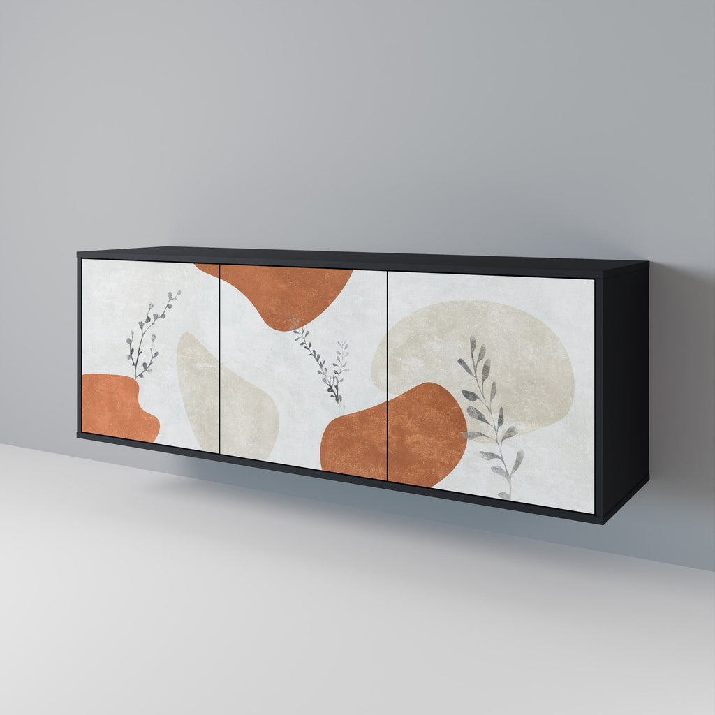 Buffet 3 portes TRANQUIL TWIG finition noire