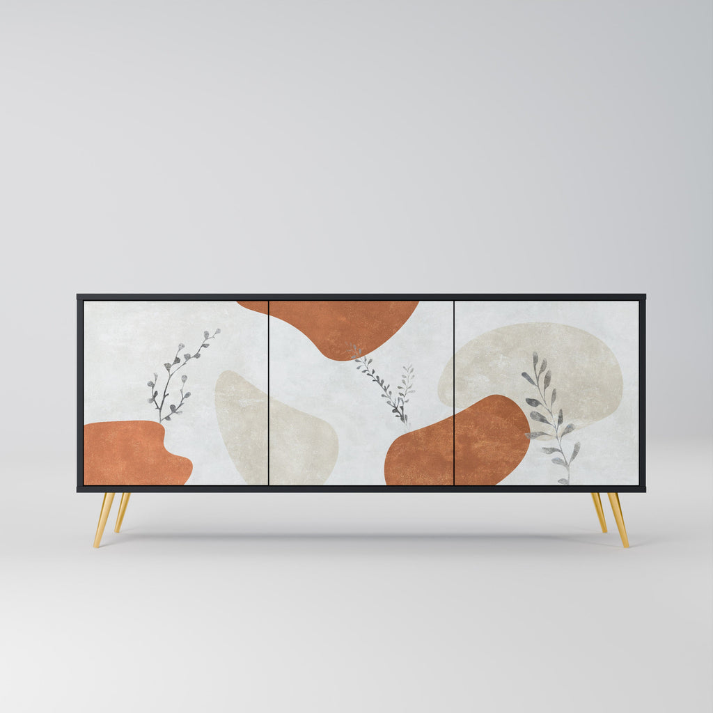 Buffet 3 portes TRANQUIL TWIG finition noire