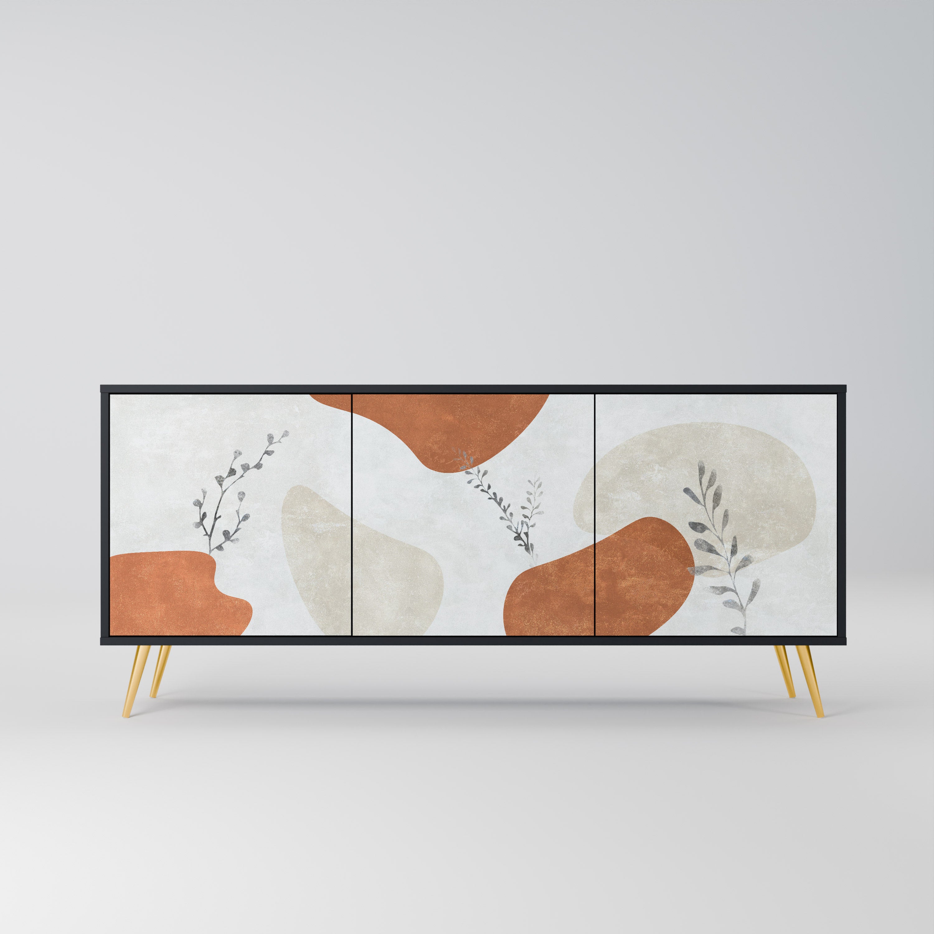 Buffet 3 portes TRANQUIL TWIG finition noire