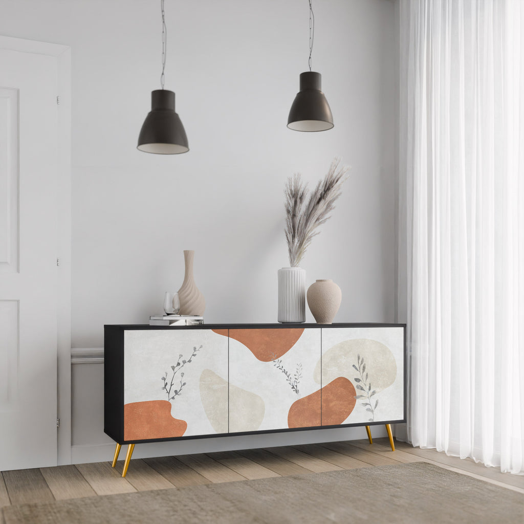 Buffet 3 portes TRANQUIL TWIG finition noire