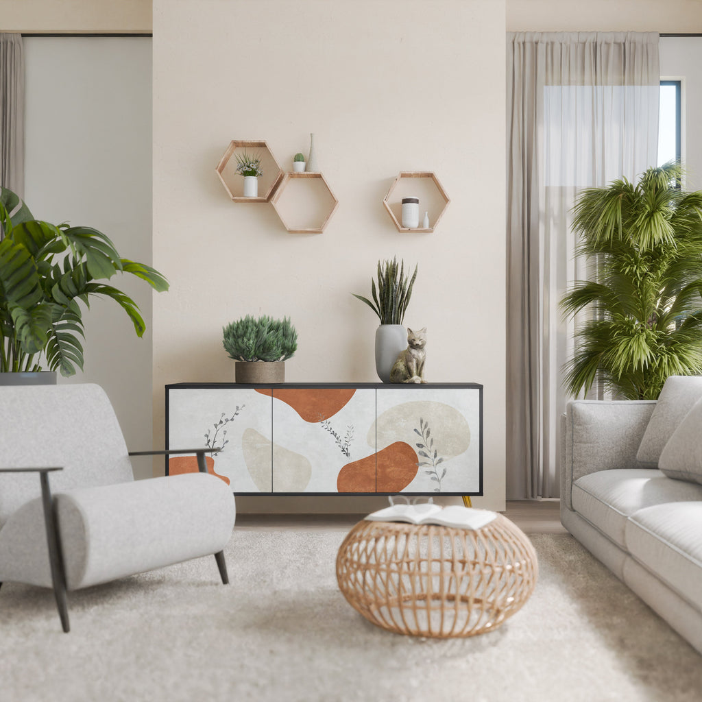 Buffet 3 portes TRANQUIL TWIG finition noire