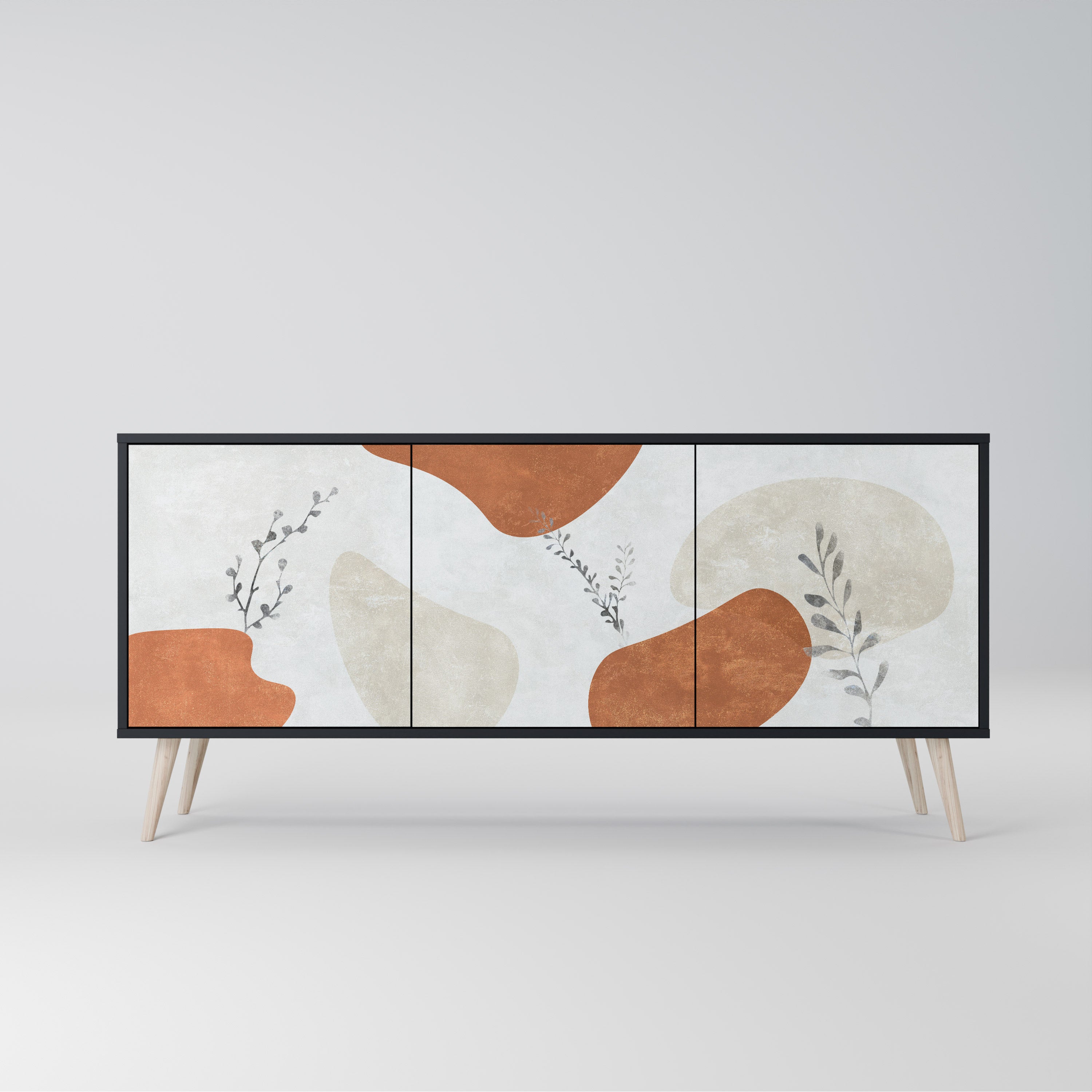 Buffet 3 portes TRANQUIL TWIG finition noire