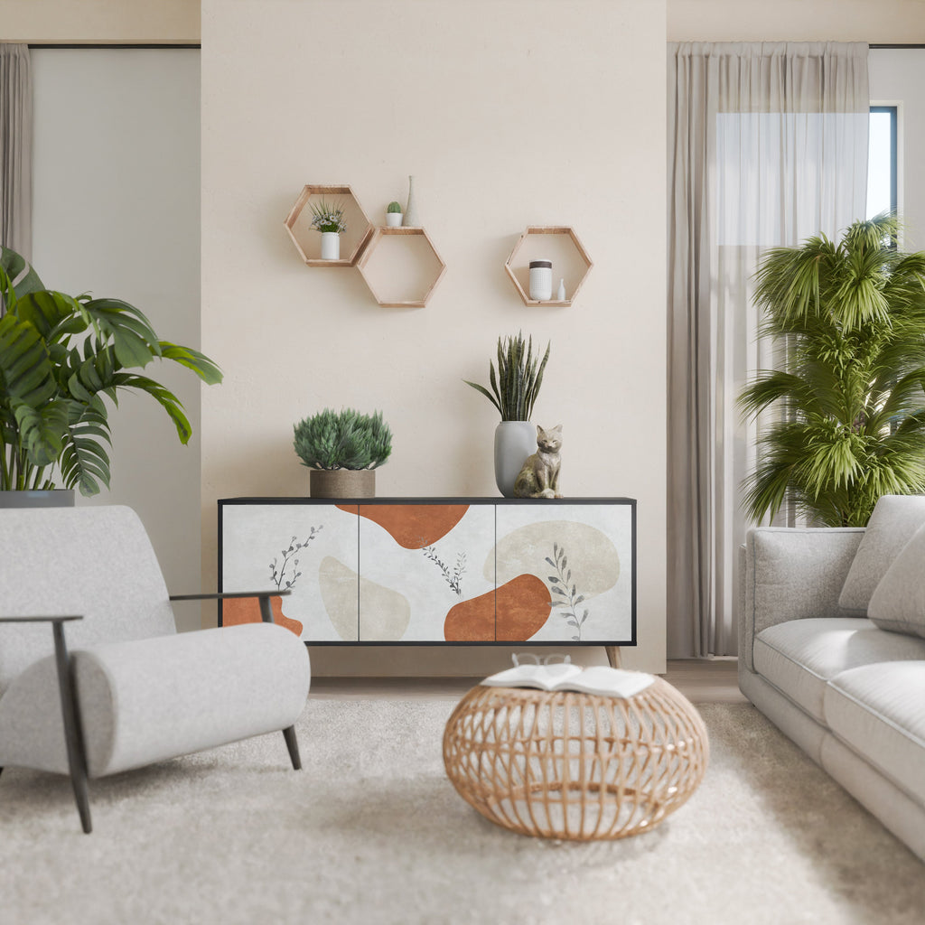 Buffet 3 portes TRANQUIL TWIG finition noire