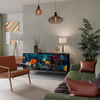 MIDNIGHT BLOSSOM 3-Door Sideboard